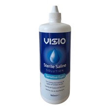 Visio Sterile Saline Solution Sensitive Eyes Rinsing & Storing Contact Lenses