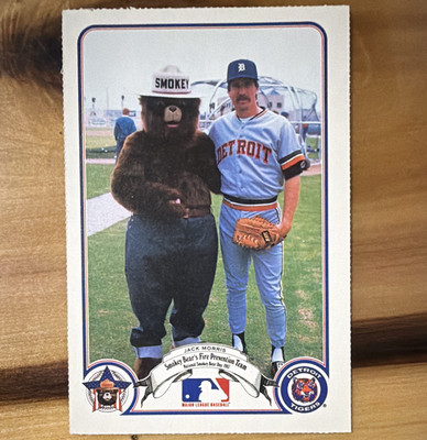 Smokey Bear Fire Prevention Team 1987 Jack Morris #6 Detroit Tigers MLB