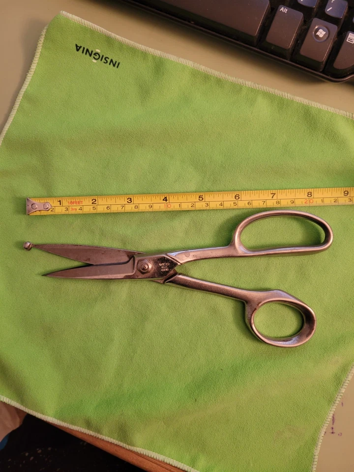 Tijeras para aves de corral Wiss 8,5" punta de perilla de bola tijeras de alta resistencia de colección 41DB Foto 4 de 4