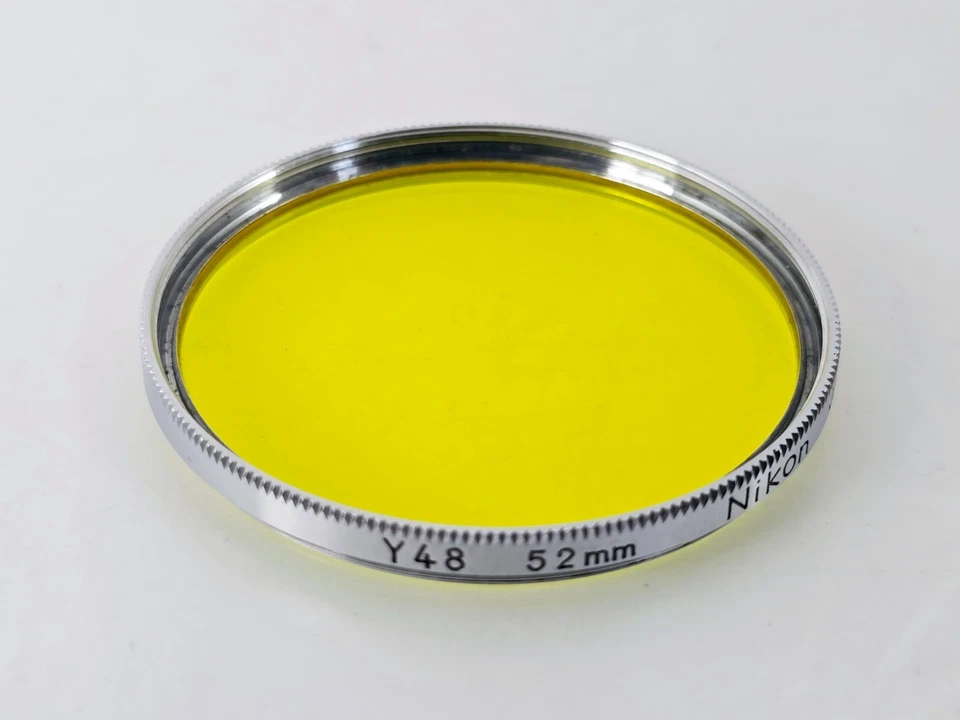 🌸[Near MINT] Nikon Y48 52mm Chrome Frame Lens Filter Yellow From JAPAN - Image 2 of 4