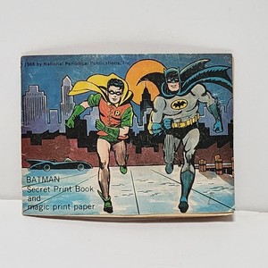Colorforms Batman Print Putty  Secret Print Book  Vintage 1966