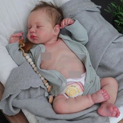 19 Zoll weiches lebensechtes Silikon Neugeborenes Baby Geschenk Reborn Puppe