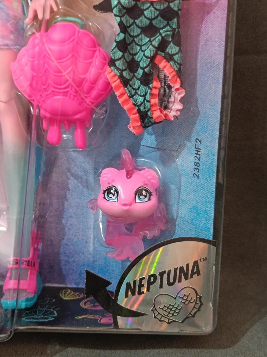 MONSTER HIGH G3 - Muñeca LAGOONA BLUE 1 WAVE SIGNATURE y Mascota NEPTUNA - NUEVA