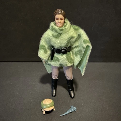 Vintage Kenner Star Wars Princess Leia Endor Poncho 3.75" Figure Blaster Helmet