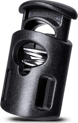 200 PACK Plastic Cord Locks Stopper Single Hole Spring Toggle Upgraded Black New