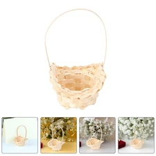  4 Pcs Woven Flower Basket Weaved Mini Storage Baskets Pantry for Small