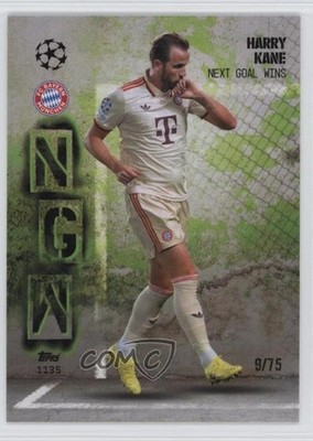 2024-25 Topps Total Football Next Goal Wins Green 9/75 Harry Kane #1135 14dq
