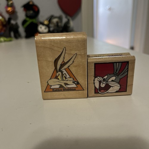 Looney Tunes Bugs Bunny Portrait Wile E Coyote Line Rubber Stamps