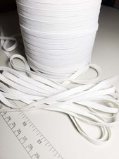 White Soft Elastic 1/4 inch face cover fabric mask 280 yard spools made in USA