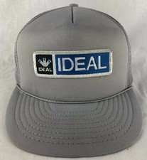 IDEAL Company Patch SnapBack Trucker Mesh Hat Cap Gray Rope Vintage