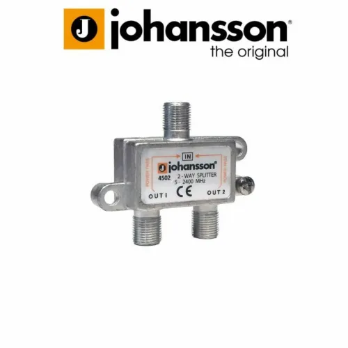 johansson 4502 wideband indoors 2 way splitter 5-2400 mhz image 2