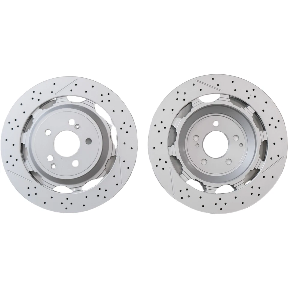 2X Rear Brake Rotors for Mercedes-benz S63 S65 W560 S450 S650 AMG A2224232012 - Image 4 of 4