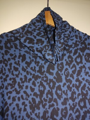 Masai Kleid Gr.XXL blau animalprint Leo schwarz Tulip Dress Einmal getragen.