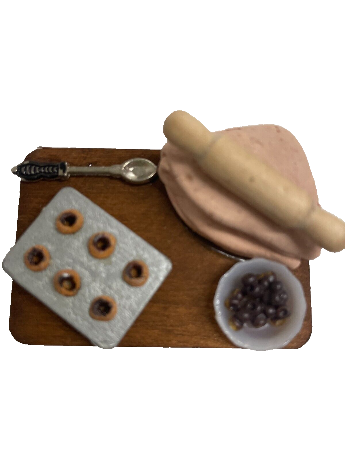Dolls House Food Tart Baking on Board Kitchen Bakers Miniature 1:12th Scale