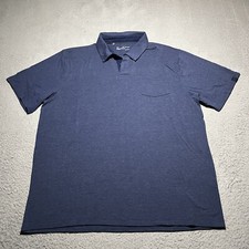 Under Armour Golf Polo Shirt Mens 2XL Blue Heatgear Stretch Performance Loose