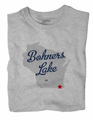 Bohners Lake Wisconsin WI T-Shirt MAP