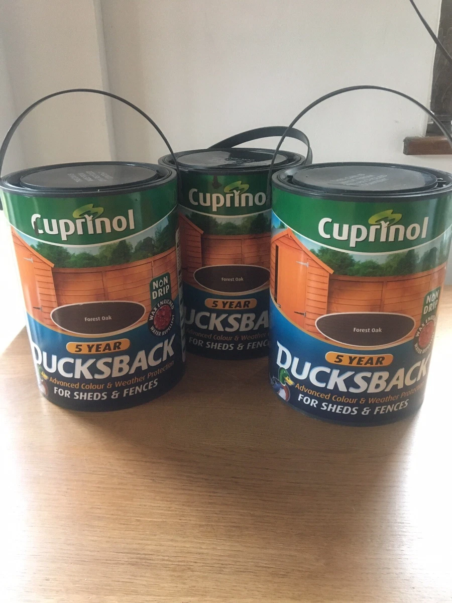3 Cuprinol Ducks back Forest oak 5L Shed And Fence eBay