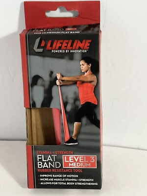 Lifeline Flat-Band Rubber Resistance tool Level Medium For Strength NEW  In Box