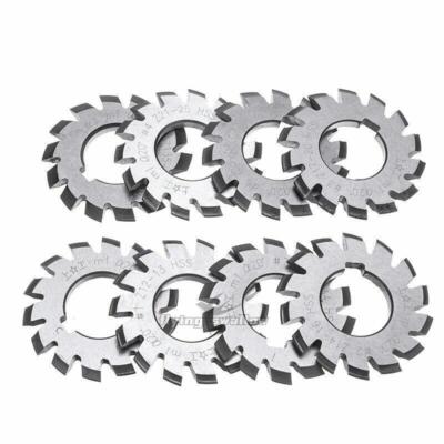 Gear Cutter Set HSS M1 - 22mm Diameter, PA20°, 8-Piece Involute Gear