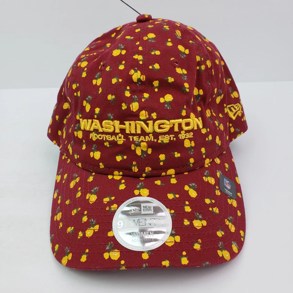 New Era 9TWENTY Washington Football Team Womens Burgundy Floral Adjustable Hat - Image 2 of 4