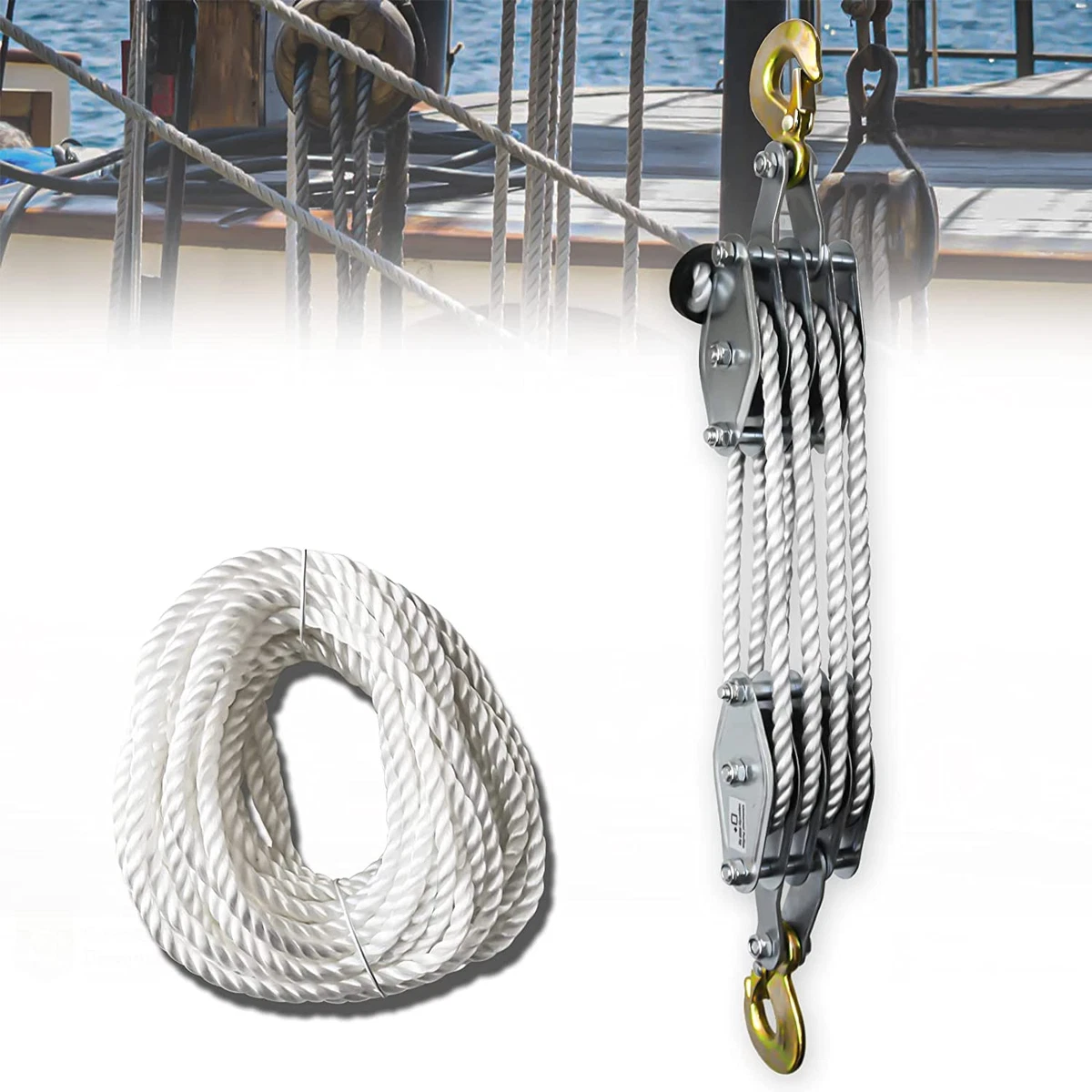 Small block and on sale tackle pulley