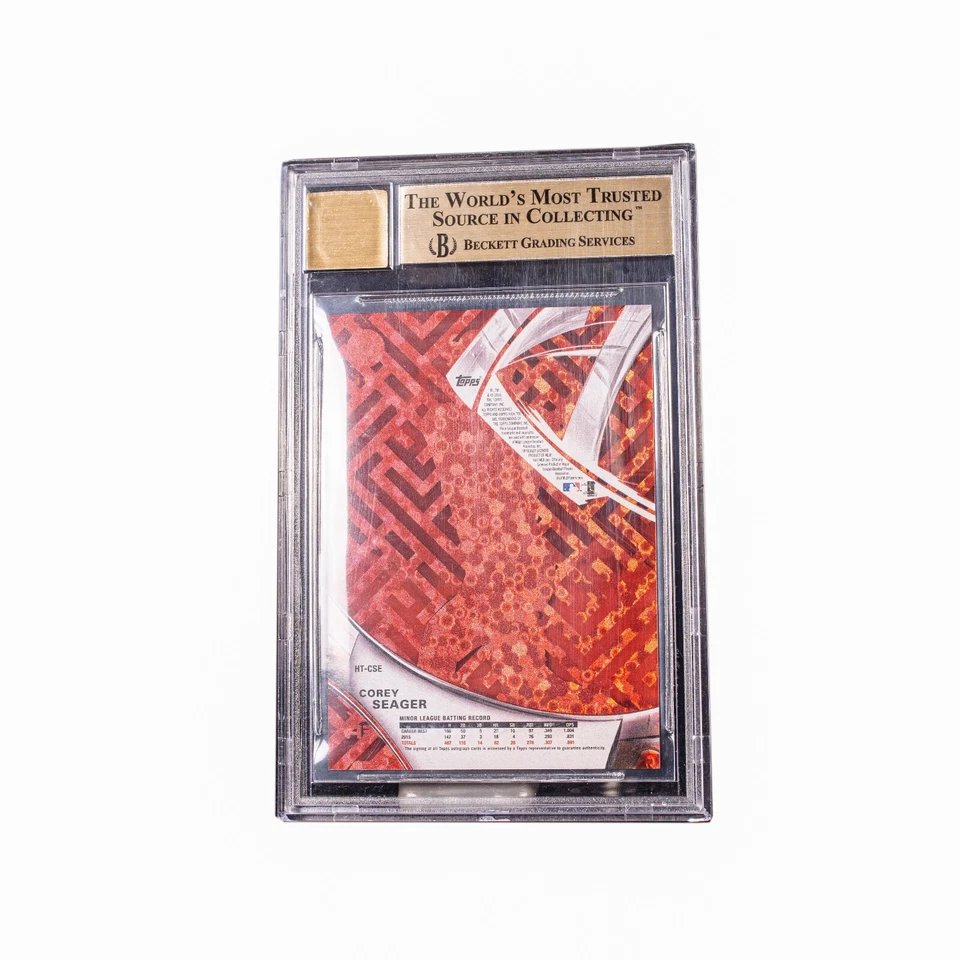 2016Topps High Tek Autographs Red Orbit Difractor Corey Seager RC BGS 9.5 LE 5/5 - Image 2 of 2