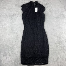 Windsor Dress Women’s Small Black Lace High Neck Zip