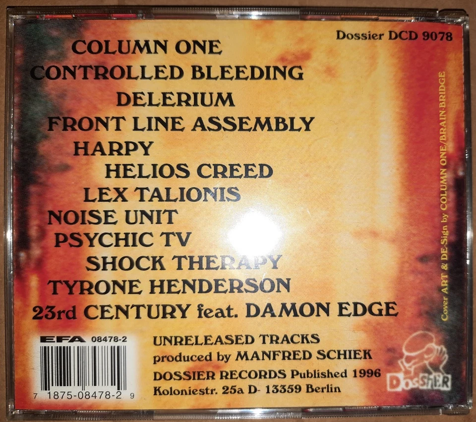 DOSSIERS II / V.A. CD / 1996 /PSYCHIC TV/CONTROLLED BLEEDING/FRONT LINE ASSEMBLY - Bild 2 von 3