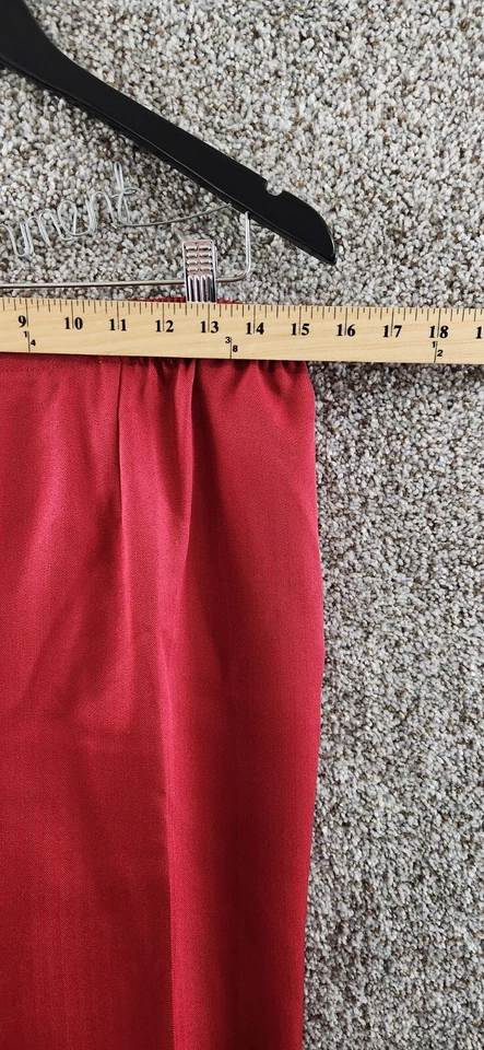 Pantalones Drapers and Damons Rojo Pull On Pierna Recta Elástico Wasit Plisado Talla 12P Foto 4 de 4