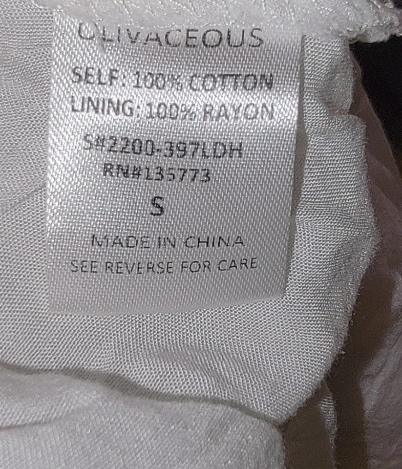 Olivaceous Sz S Womens Floral Ruffle Tiered Boho Cottagecore Cotton Mini Dress - Image 4 of 4