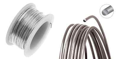 Wire, Tarnish Resistant Stainless Steel 18 Gauge Round Wrapping Wire 7 Yd Spool