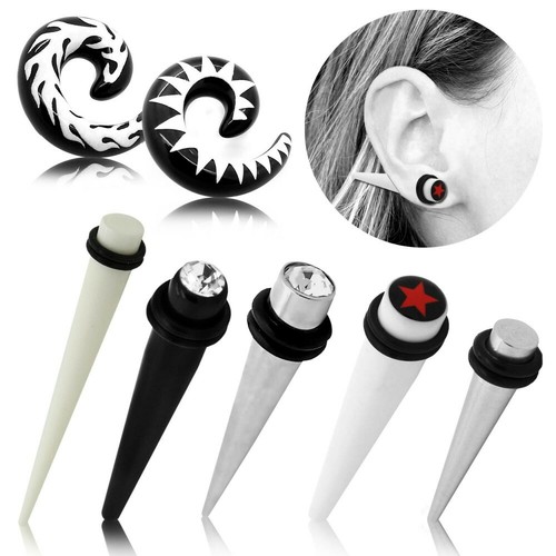 Schnecken Spirale Dehnungsspirale Für Ohr-Piercing | Leopard-Motiv