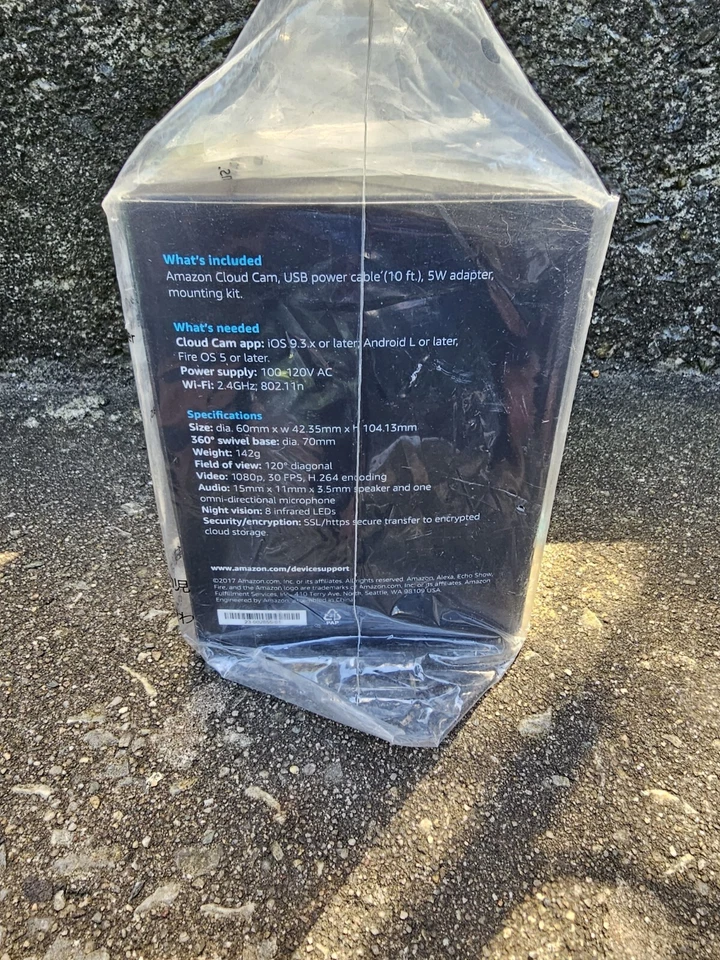 NEW (sealed) Amazon Cloud Cam 1080p HD Indoor Security Camera (BLANK TAB) - Image 3 of 4