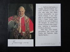 Włoski obraz nabożeństwa, list modlitewny, San Giovanni XXIII - autograf