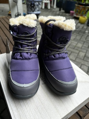 Bearpaw Tundra Girl Purple Waterproof Winter Boots Size 1 - Picture 3 of 6