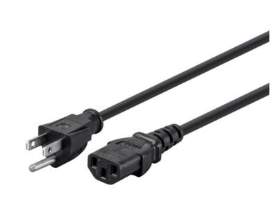 Monoprice 15ft 18AWG Power Cord Cable w/ 3 Conductor PC Power Connector Socket,