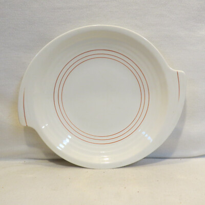 RARE Vintage James River 11'' Cascade Winged Serving Platter Bowl White Red Line