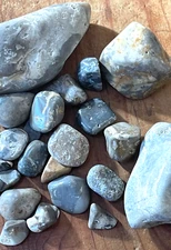 Smooth Tumbled Stone Set For Tank Decorating- Cool Blue Gray Rock Mix