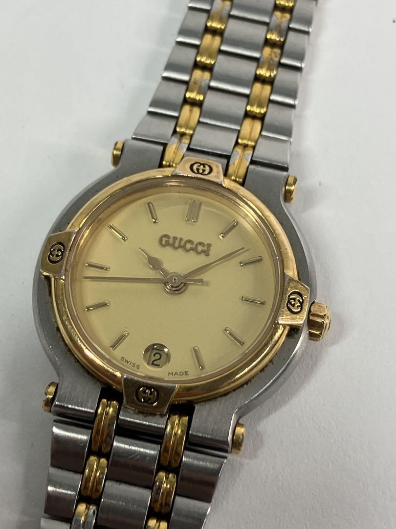 Gucci White Dial Date Watch for Women Japan Quartz Movement