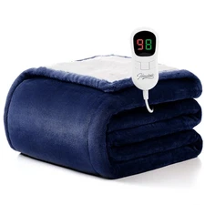 Heated Blanket Electric Throw - 50"x60" Heating Blanket Throw 1/2/4/6/8 Hours...
