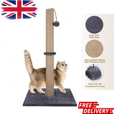 74CM TALL LARGE CAT SCRATCHING POST STRONG NATURAL SISAL POLE HEAVY DUTY BASE UK