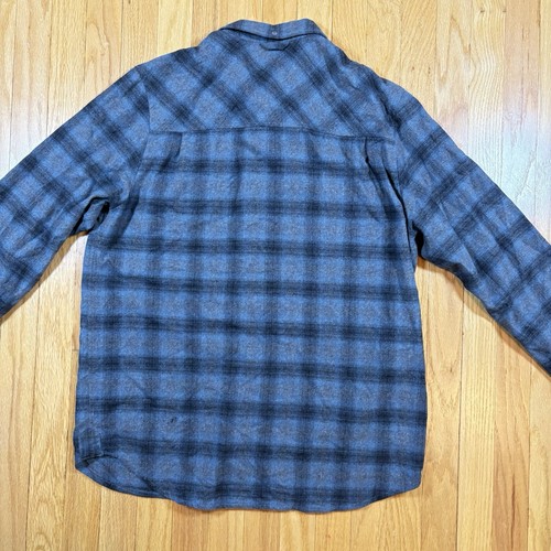 Ibex L Virgin Wool Blend Plaid Flannel Snap Button Up Shirt *FLAWS AND HOLE READ - Picture 16 of 24
