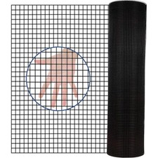 24"x50ft Black PVC Hardware Cloth .21 Gauge 1/4" Welded Wire Fence