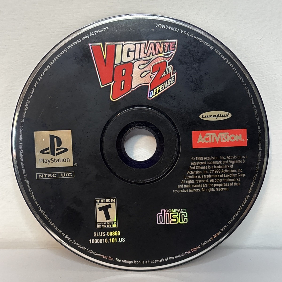 Vigilante 8: 2nd Offense (Sony PlayStation 1, 1999) for sale