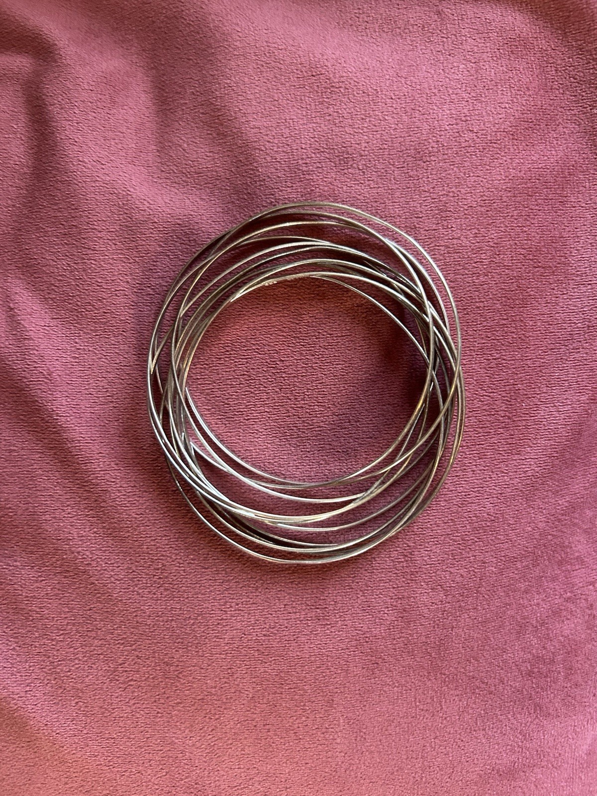 Vintage 925 Silver Bangle Set Stackable Layering … - image 3