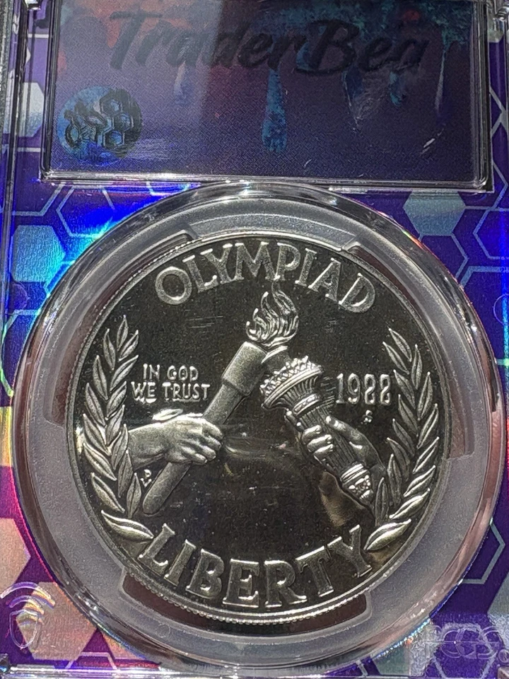1988-S Olympiad Liberty PR68 DCAM Silver Dollar USA Olympic Coin Trader bea  - Image 3 of 4