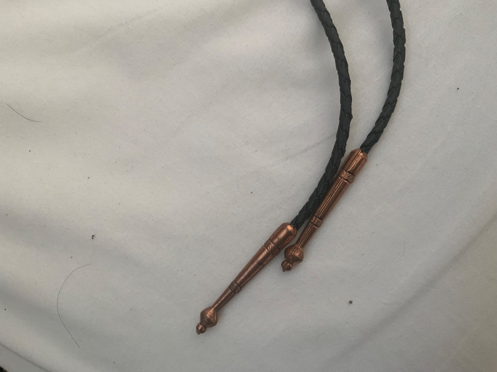 Vintage Solid Copper Bolo Tie Native Am. Bell SW … - image 5