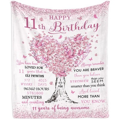 Finally 11! Cozy Blanket for the Queen of the Pre-Teen Scene, 60''x50''