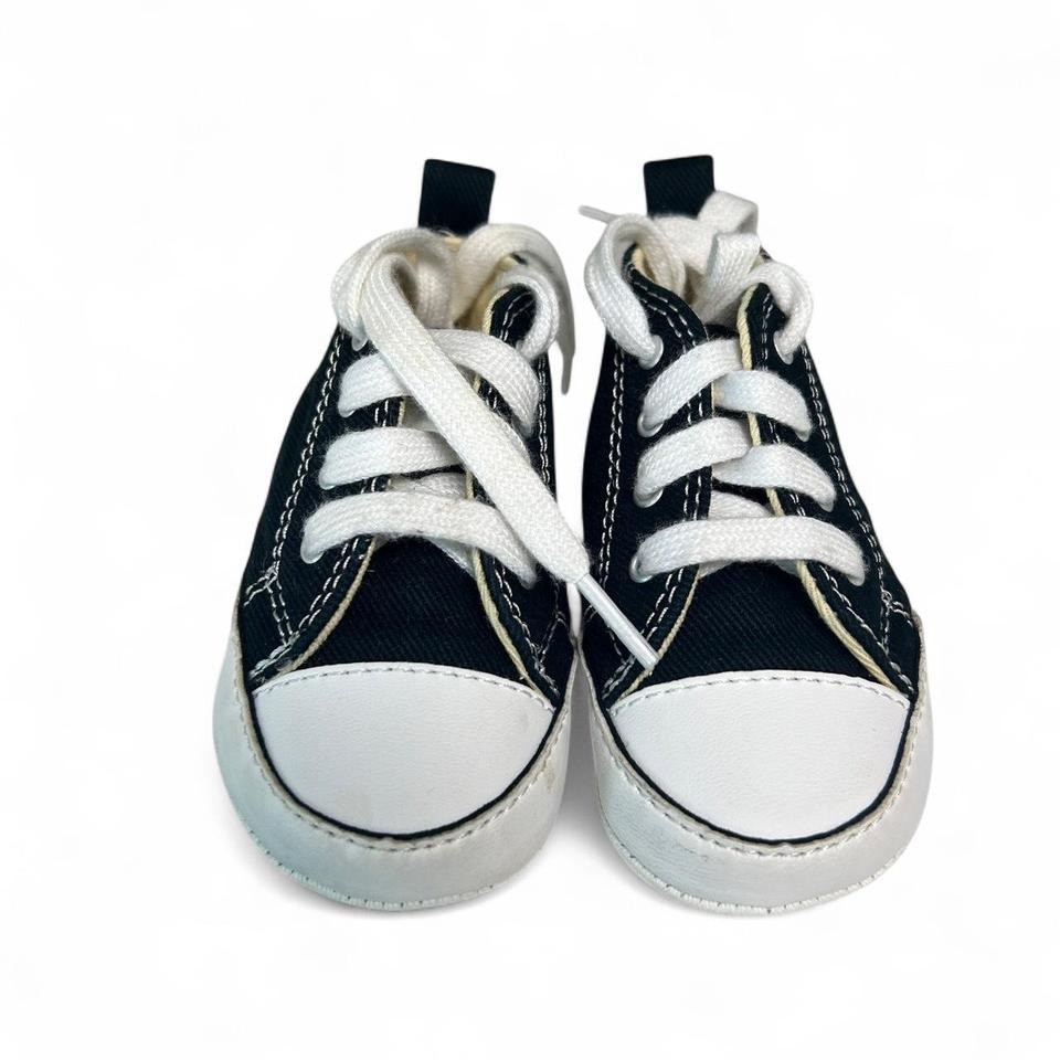 Baby Black and white Converse trainers  size 2