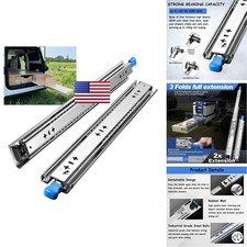 FCOUMY Heavy Duty Drawer Slides Lock 30 Inch,3-Fold Full Extension Locking